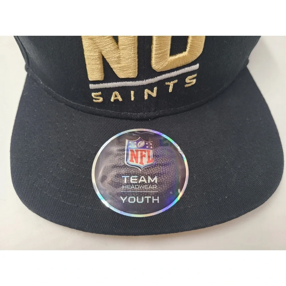 Youth New Orleans‎ Saints NFL Team Apparel Snapback Hat Cap NFL Football Black